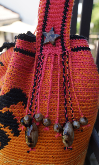 Anleitung zum häkeln *Sun Down* trendige Beuteltasche Rucksack mit Palmen- Sonnenuntergangsmmotiv