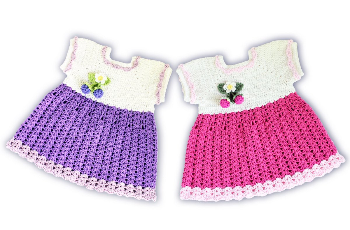 Baby & children's dress "Blackberry/raspberry" size 0 m.-4 y. (cuddly soft)