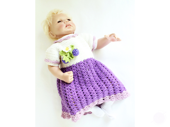 Baby & children's dress "Blackberry/raspberry" size 0 m.-4 y. (cuddly soft)