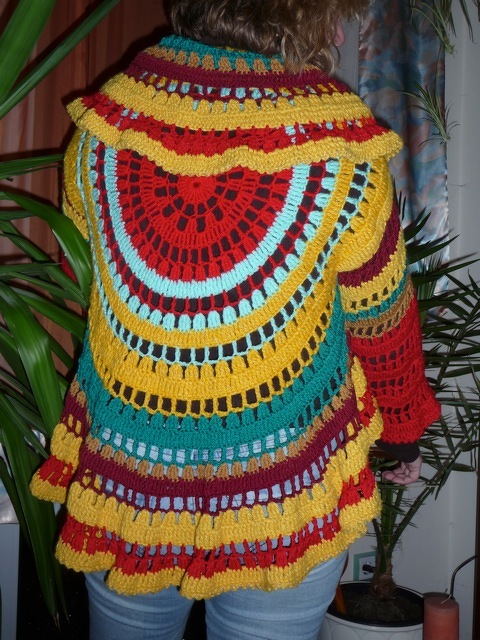 Häkelanleitung Kreisjacke Größenangabe 36 - 42 - Bild 3