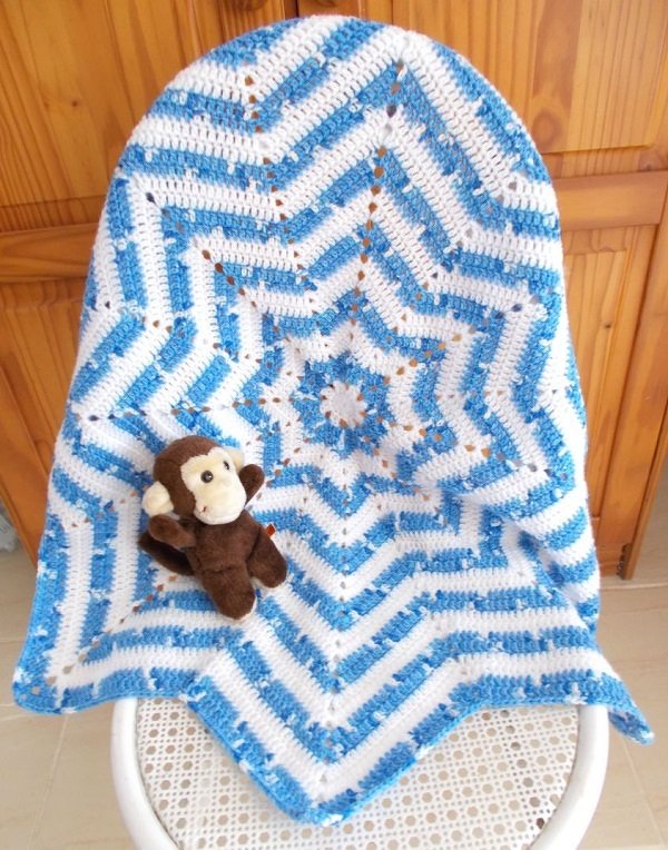 Häkelanleitung Babydecke 8-zackiger Stern - Bild 2