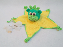 Häkelanleitung Schmusetuch Dino Frido