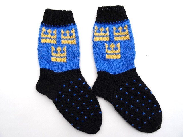 Strickanleitung Socken mit schwedischem Kronenmotiv, Gr. 41 - Bild 3