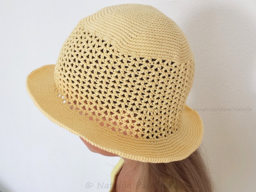 Gehäkelte Sommer Mütze für Babys, Mädchen und Damen - Bild 2