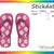 Stickdatei "Flip Flops" Pes Format (Deco, Brother, Babylock) 