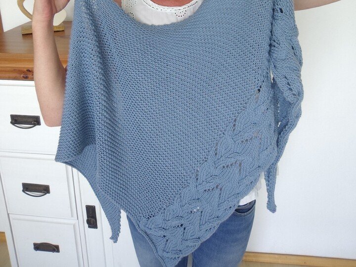 Strickanleitung Tuch "Jeans"