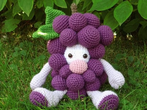 Häkelanleitung Früchte/Obst, Willy Weintraube