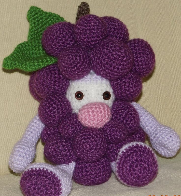 Häkelanleitung Früchte/Obst, Willy Weintraube - Bild 4