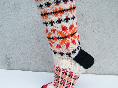 Anleitung für Socken mit Norwegermuster für Gr. 39