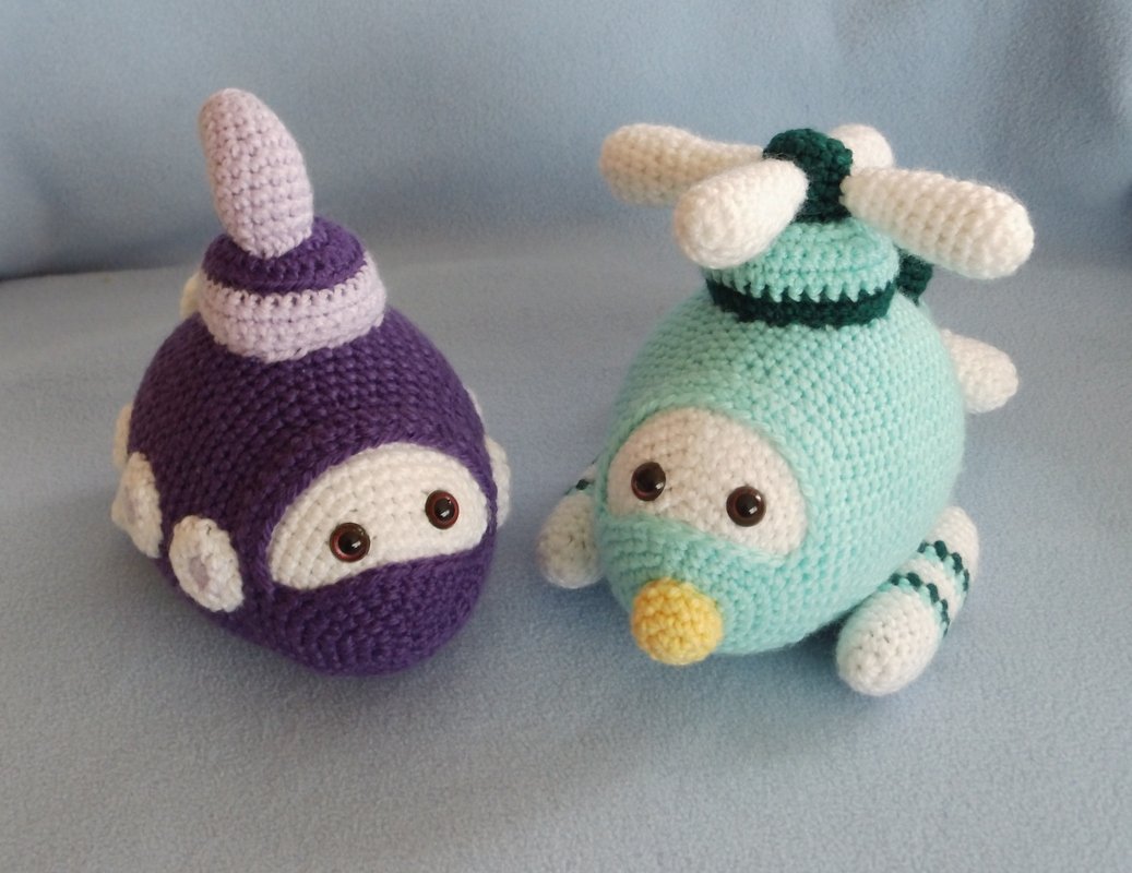 Häkelanleitung, Bernd U-Boot & Hubi Hubschrauber - Bild 4