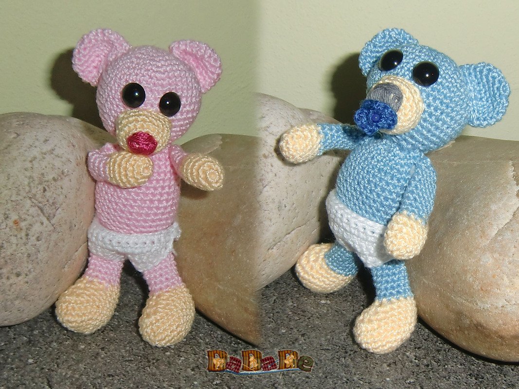 Baby – Alarm, Baby-Bär Teddy, Häkelanleitung von DaDaDe