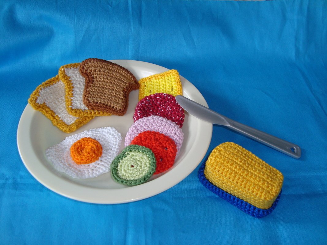 Häkelanleitung Butter mit Butterdose für die Kinderküche - Bild 2