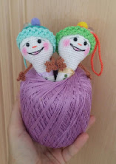 Anleitung Amigurumi " Mini Schneemann " 8 cm Groß