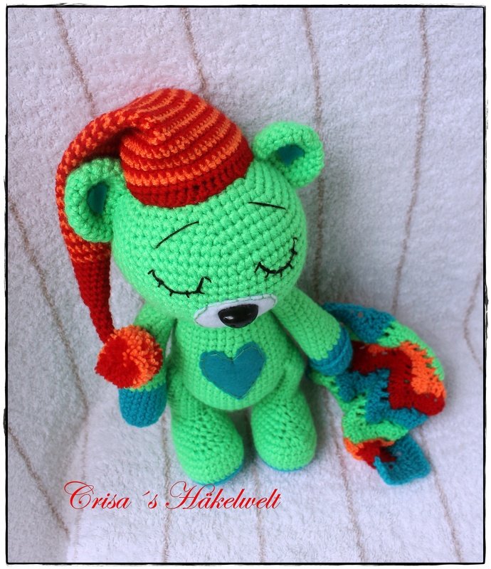 "Gute Nacht" Teddybär mit Kuscheldecke - Bild 2