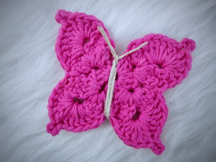 Schmetterling Aura, kostenlose Häkelanleitung