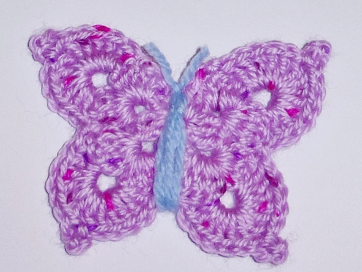 Schmetterling Aura, kostenlose Häkelanleitung