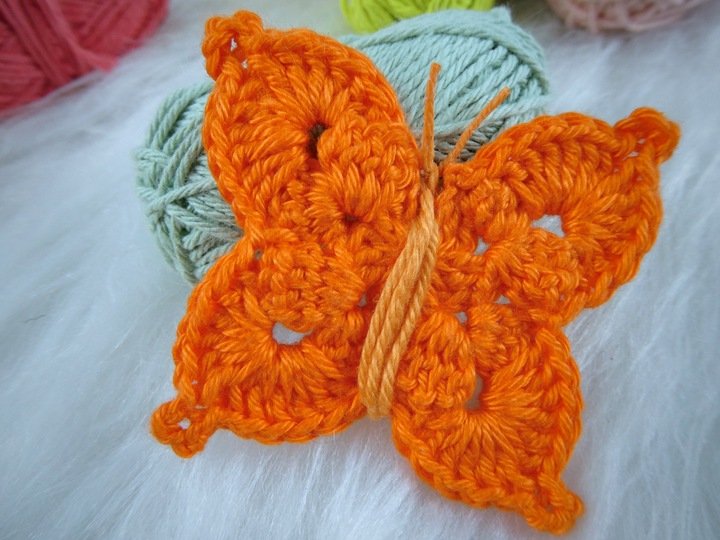 Schmetterling Aura, kostenlose Häkelanleitung