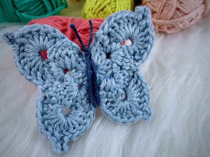 Schmetterling Aura, kostenlose Häkelanleitung