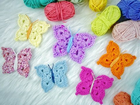 Schmetterling Aura, kostenlose Häkelanleitung