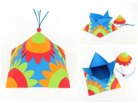 Bunte Pyramide – Bastelanleitung mit Vorlagen