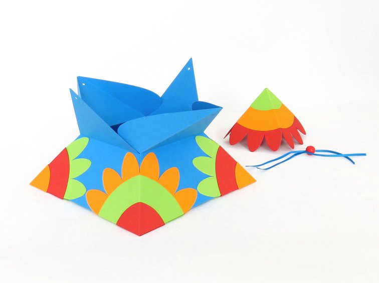 Bunte Pyramide – Bastelanleitung mit Vorlagen - Bild 4