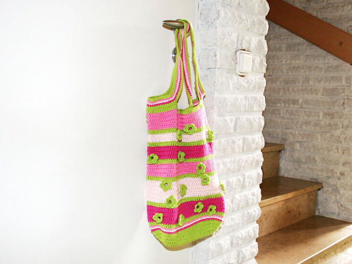 Häkel-Tasche - Blümchen mit Durchblick - Häkelanleitung