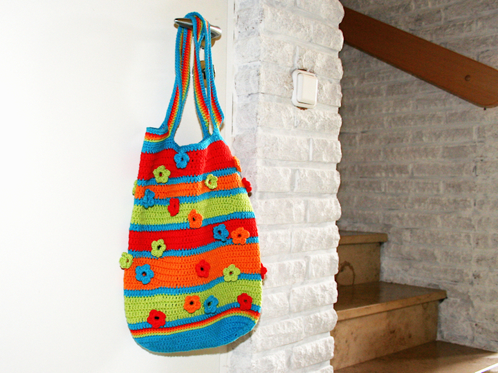 Häkel-Tasche - Blümchen mit Durchblick - Häkelanleitung