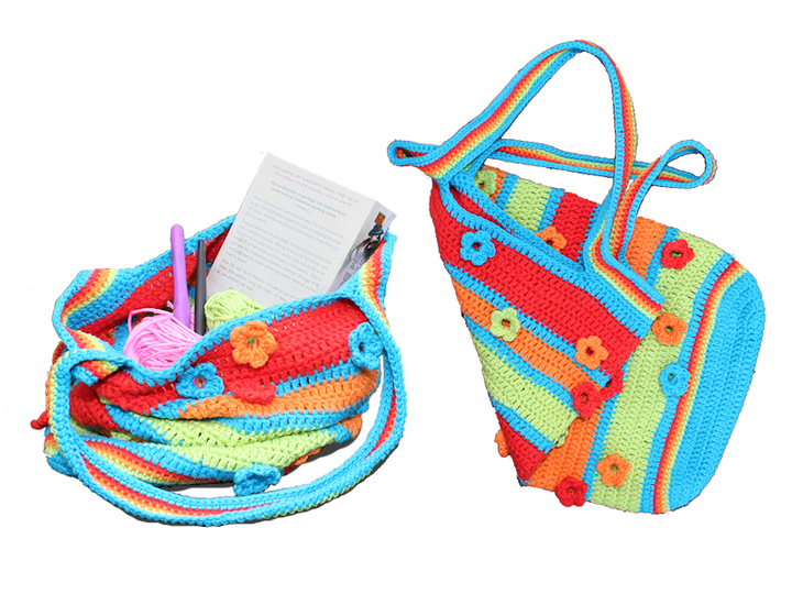 Häkel-Tasche - Blümchen mit Durchblick - Häkelanleitung