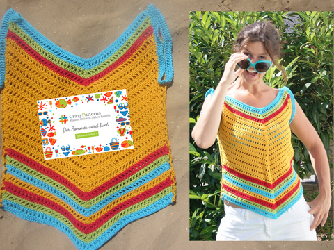 Top Crazy Summer (Gr. 36 - 42, leicht an alle Größen anzupassen)