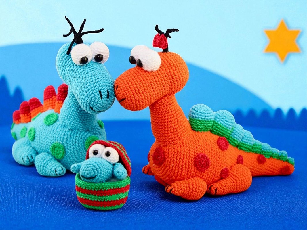 Die Dino Familie - Häkelanleitung - Bild 4