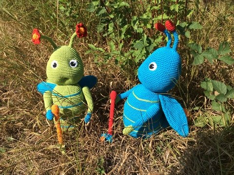 Häkelanleitung Glühwürmchen Neon und Neona