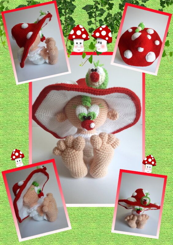 Häkelanleitung Pilzebub, Amigurumi