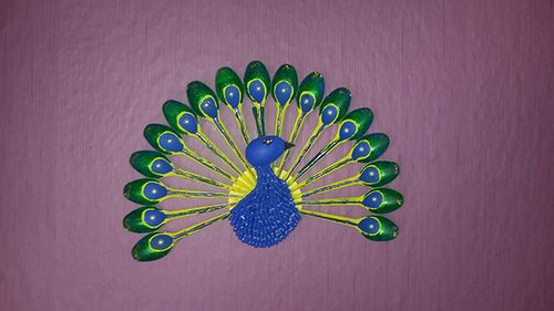 Bastelanleitung -Wandbild Pfau - Bild 2