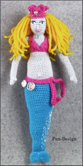 Meerjungfrau Tine, Häkelanleitung