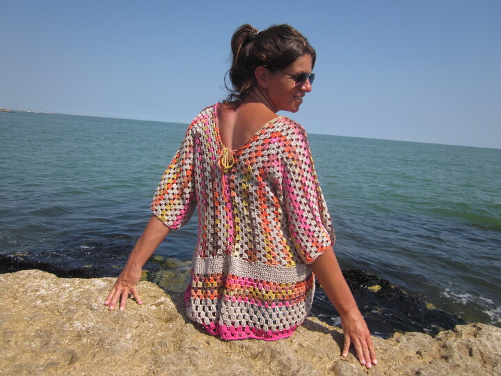 Tunika Caorle (Oversize - Unisize) leicht an alle Größen anzupassen