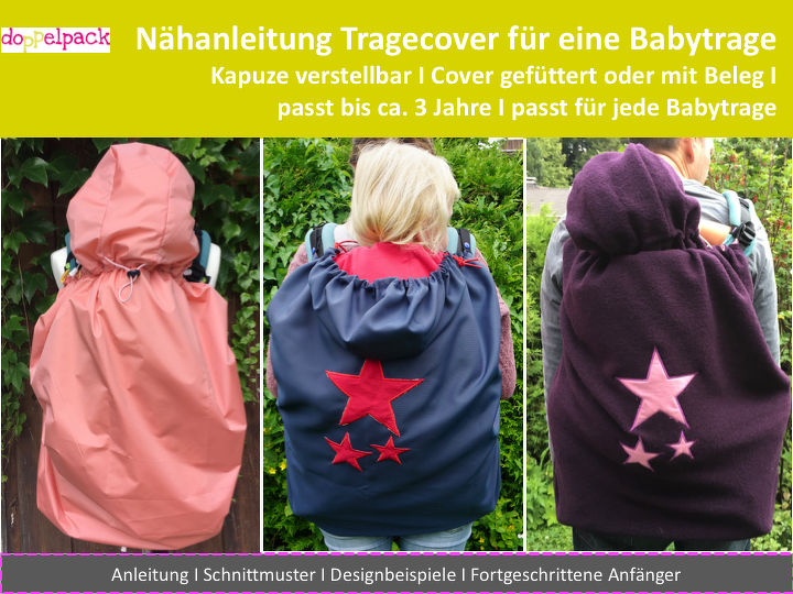 Tragecover, Regenschutz für Babytrage mit verstellbarer Kapuze