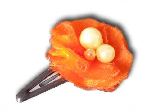 Bastelanleitung - Hairclip Tüllflower