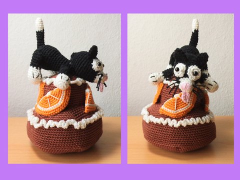 Orangen-Schokotorte mit Katzenschlecker