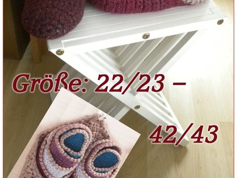 Pantoffelset für Gäste - Häkeln & Filzen