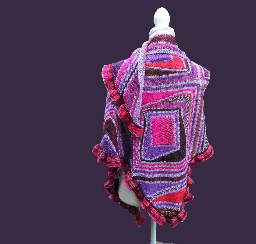 Strickanleitung Dreieckstuch "Psychedelisch"