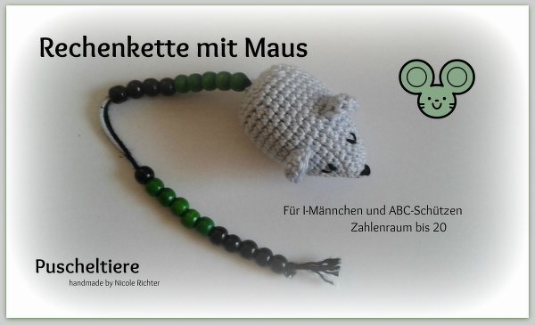 Häkelanleitung Rechenkette Maus
