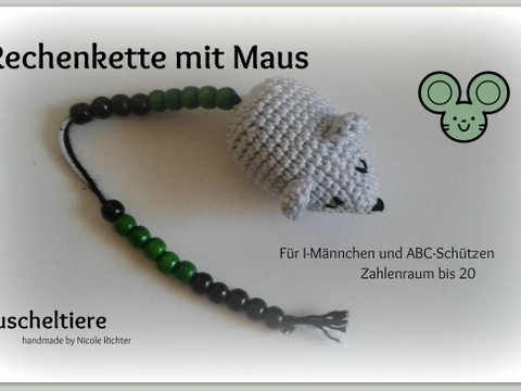 Häkelanleitung Rechenkette Maus