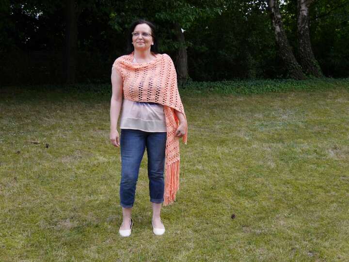 Häkelanleitung Westenschal S-XXXL Luxury Design No. 75