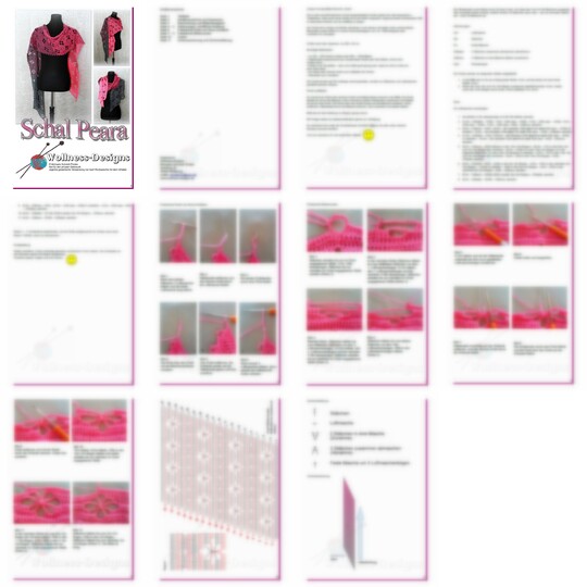 Häkelanleitung Schal Stola Peara