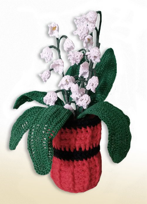 Häkelanleitung -Maiglöckchen Topf - Bild 2