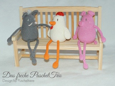 Häkelanleitung "Das freche PuschelTrio"