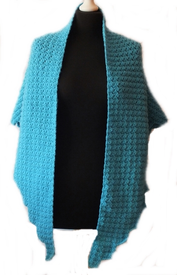 Häkelanleitung Dreieckstuch Oktobasi Reliefmuster