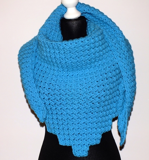 Häkelanleitung Dreieckstuch Oktobasi Reliefmuster