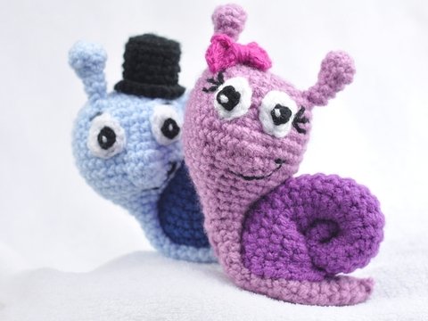 Häkelanleitung Schneckenpaar