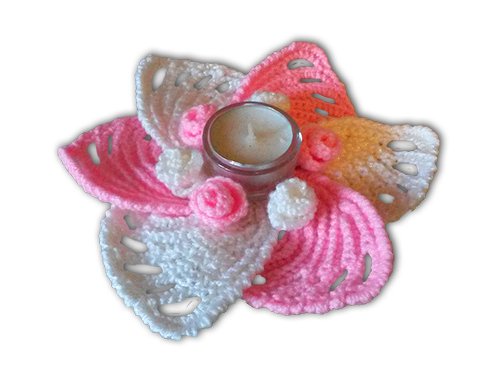 Häkelanleitung - 6 Blättrige 3D Blüten - Applikation - Bild 7